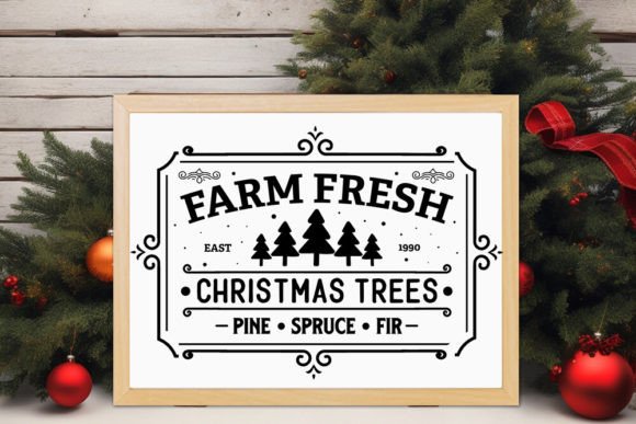 Christmas Farmhouse Vintage Sign SVG for Crafts and Graphics