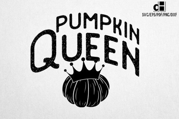 Fall Pumpkin Queen SVG Design for Crafts and Graphics