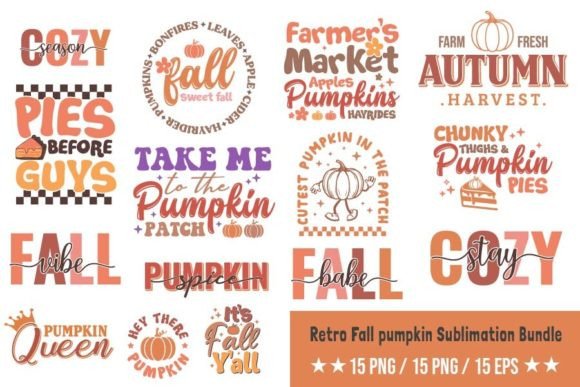 Fall SVG PNG Bundle: Perfect Graphics for Crafts