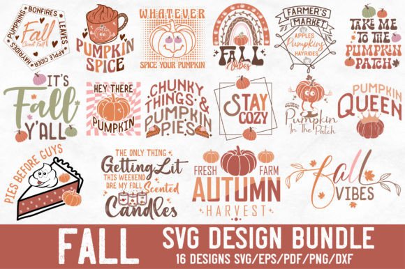 Fall SVG PNG Design Bundle: A Versatile Embroidery Asset