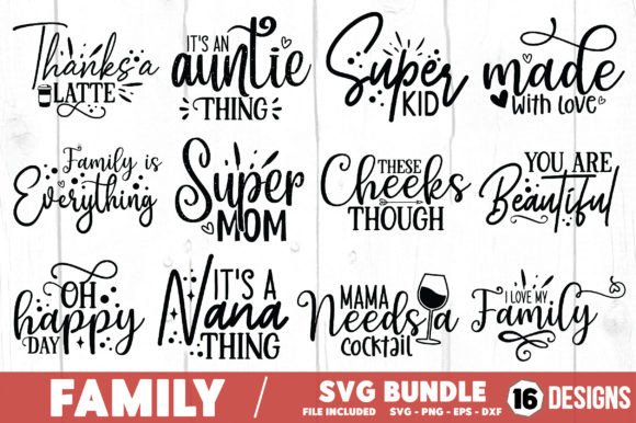 Family SVG Bundle: A Versatile Design for Embroidery