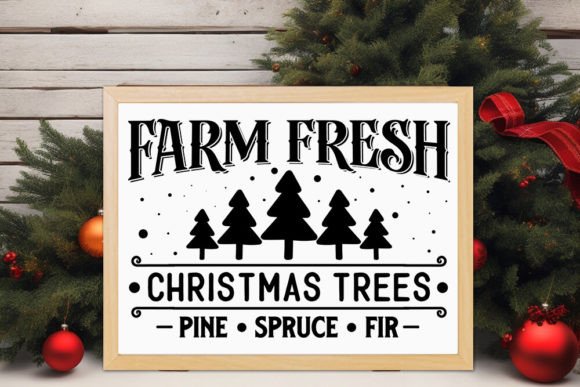 Farm Fresh Christmas Trees - Vintage SVG for Crafts & Graphics