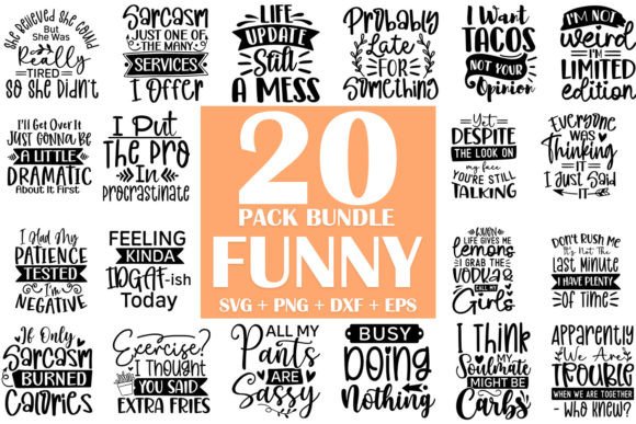 Funny Quotes SVG Bundle: Perfect for Crafts and Graphics