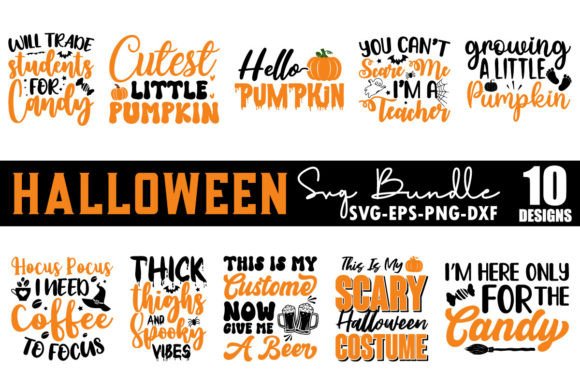 Halloween SVG Bundle, Halloween Quotes for Creative Crafts