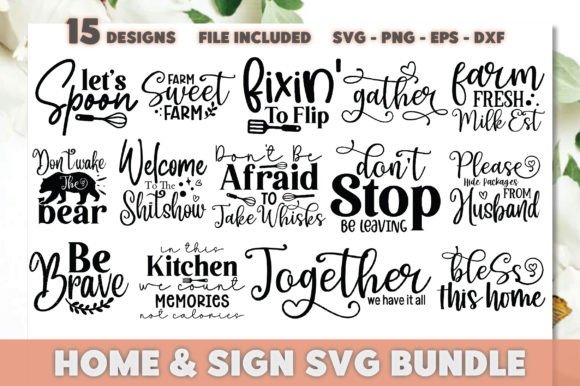 Home Sign SVG Bundle: A Versatile Graphics and Crafts Asset