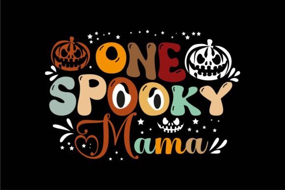 One Spooky Mama Retro SVG for Graphics and Crafts