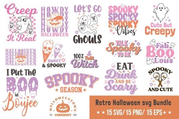 Retro Halloween SVG Bundle: A Spooky Delight